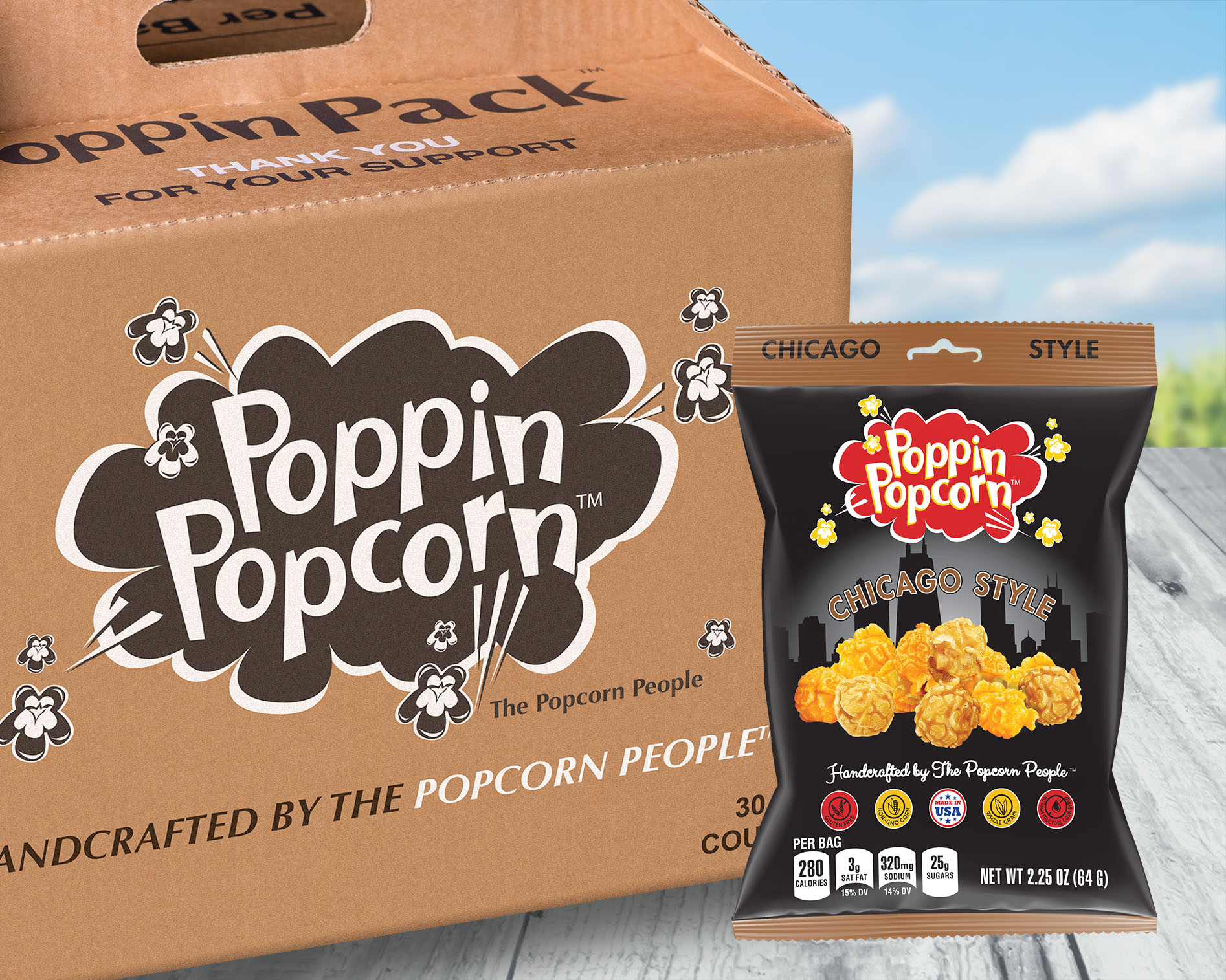 Chicago Style Popcorn Individual Size Bag – Poppin Popcorn