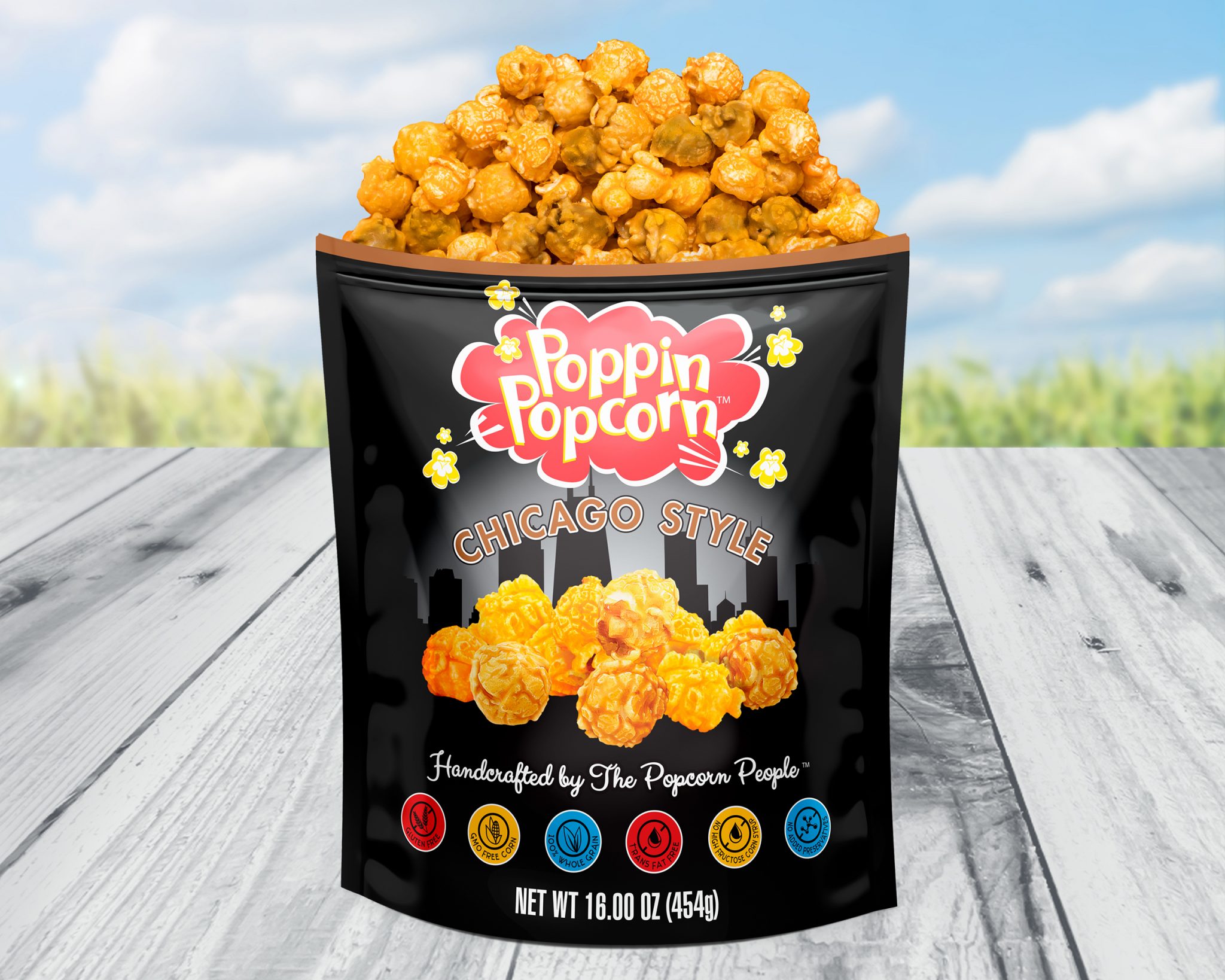 Chicago Style Popcorn Family Size Bag Poppin Popcorn