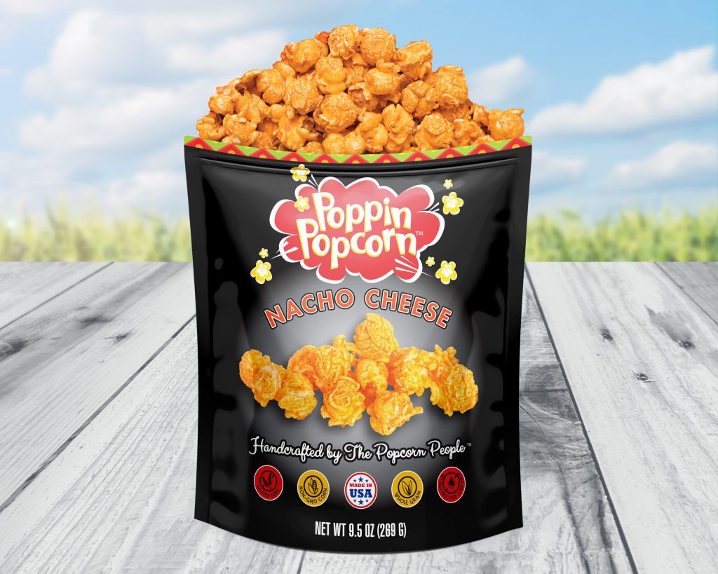 Nacho Cheese Family Size 12 ct Case Poppin Popcorn